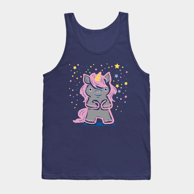 funny unicorn Tank Top by vlada antsi